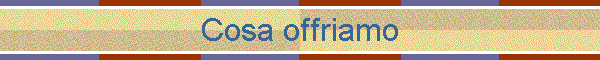 Cosa offriamo